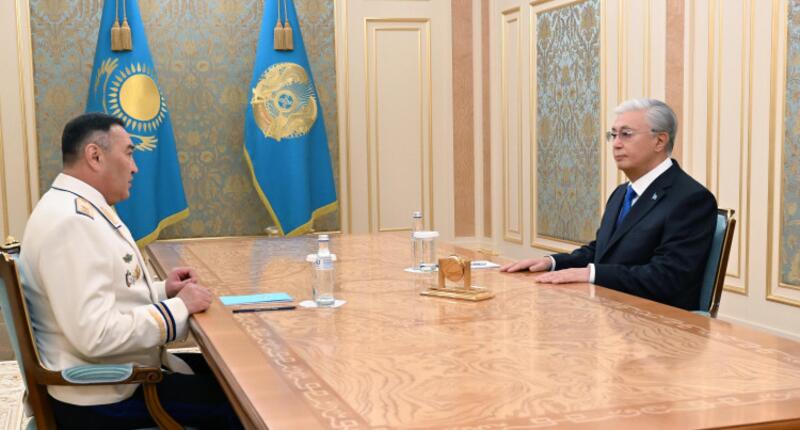 Глава государства принял Председателя Комитета национальной безопасности Ермека Сагимбаева