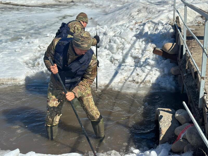 Воинские части МЧС на защите территорий от паводков