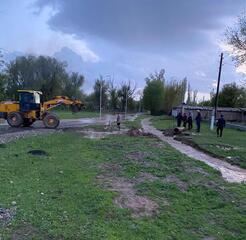 Проведена откачка дождевых вод в Туркестанской области