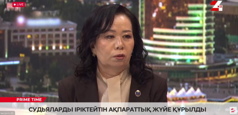Член Высшего Судебного Совета Жанат Оспанова приняла участие в программе «Prime Time» на телеканале 24 KZ