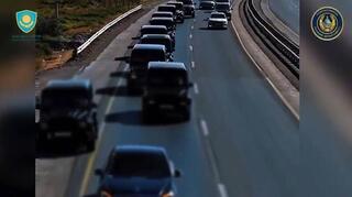 Полиция привлекла к ответственности водителей свадебного кортежа в Туркестанской области