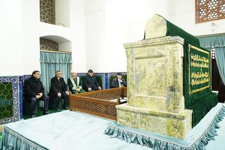 МИНИСТРЫ ВОДНОГО ХОЗЯЙСТВА УЗБЕКИСТАНА И КАЗАХСТАНА ПОСЕТИЛИ МАВЗОЛЕЙ ХОДЖИ АХМЕДА ЯСАУИ В ТУРКЕСТАНЕ