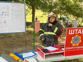 В Туркестанской области проводятся пожарно-тактические учения