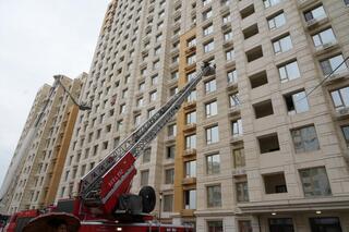 В Шымкенте отработали тушение условного пожара в 25-этажном доме