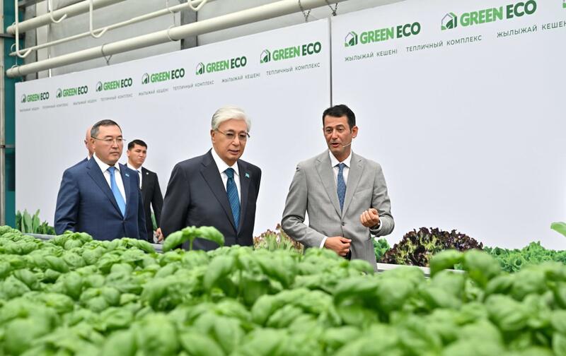 Глава государства посетил тепличный комплекс GREEN ЕСО