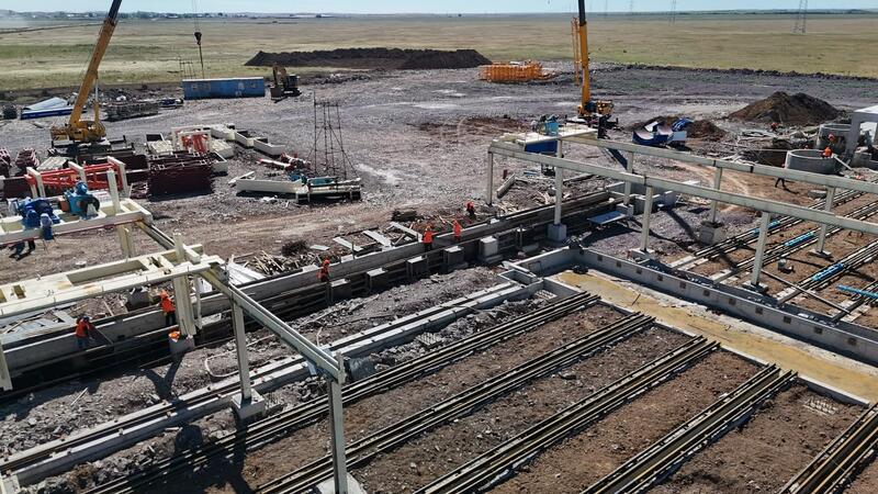 В Аршалынском районе строится современное предприятие по выпуску строительных материалов