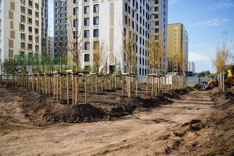 173 общественных и дворовых пространств благоустроят в Астане в текущем году