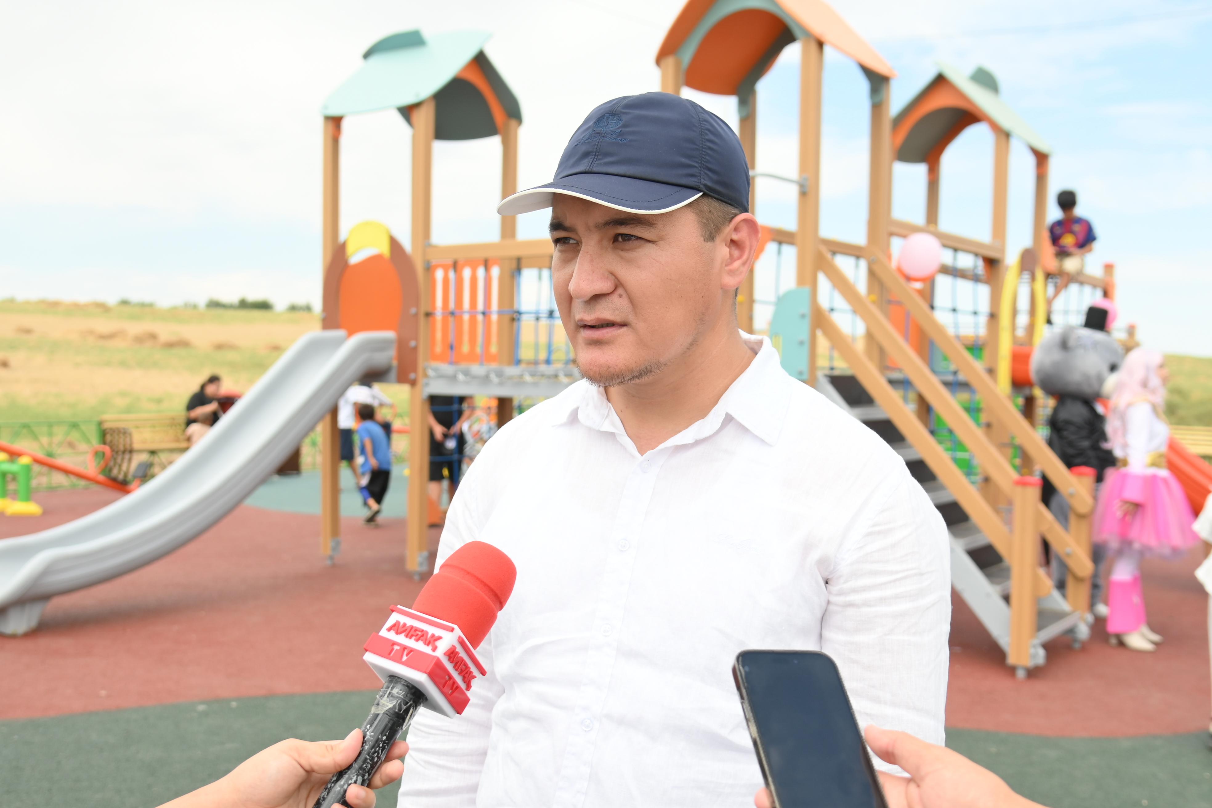 В МИКРОРАЙОНЕ АКТАС ОТКРЫЛАСЬ НОВАЯ ДЕТСКАЯ ПЛОЩАДКА