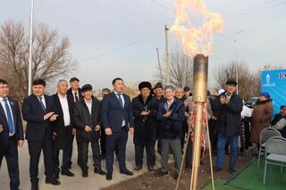 ТУРКЕСТАН: СЕЛО ЖУСАНСАЙ В ОРДАБАСИНСКОМ РАЙОНЕ ПОЛУЧИЛО ДОСТУП К ГОЛУБОМУ ТОПЛИВУ