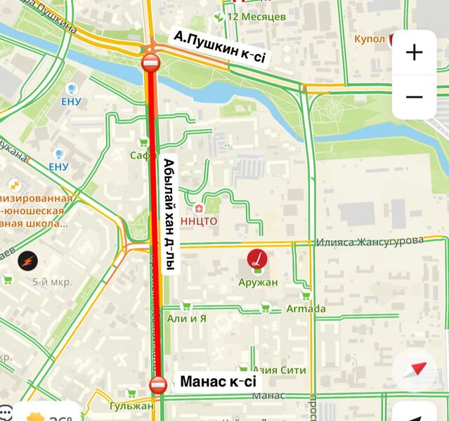 Участок проспекта Абылай хана закроют в связи с ремонтом в Астане