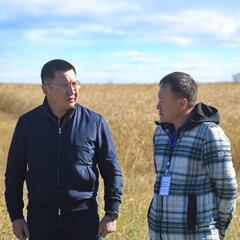 Аким области Асаин Байханов посетил Железинский район, один из ведущих зерновых районов области