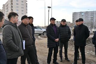 Аким города Ернат Бәзіл проинспектировал строительные объекты