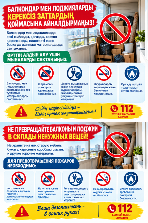 60 секунд безопасности: «Балкон - не склад!»