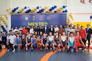 ОРТА МЕКТЕПТЕ ЖАҢА КҮРЕС ЗАЛЫ АШЫЛДЫ