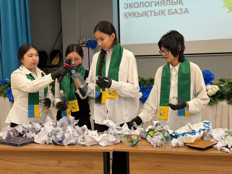 «Таза Қазақстан»: в столичной школе прошло мероприятие на тему экологической культуры