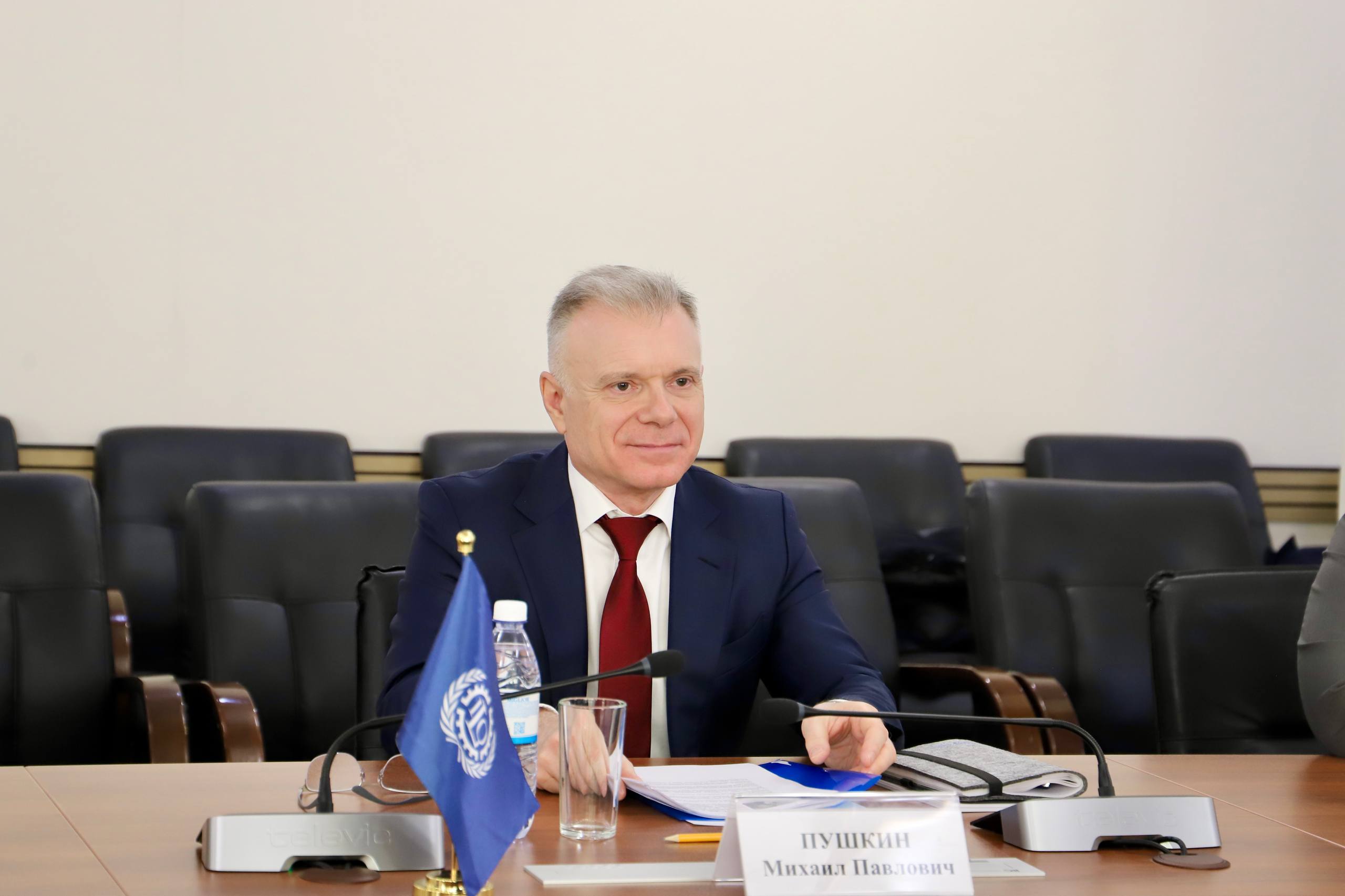 В. Шегай встретилась с представителем МОТ М. Пушкиным