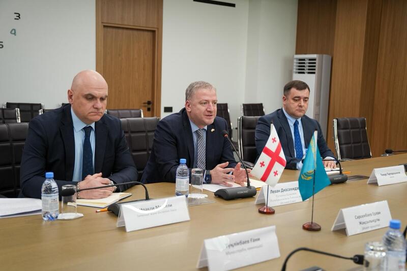 Состоялась встреча Министра юстиции РК Ерлана Сарсембаева с Послом Грузии Леваном Диасамидзе