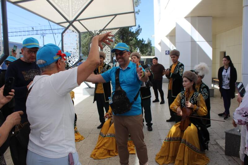 МЕЖДУНАРОДНЫЙ ТУРИСТИЧЕСКИЙ ПОЕЗД «ШЕЛКОВЫЙ ПУТЬ» СДЕЛАЛ ОСТАНОВКУ В ШЫМКЕНТЕ