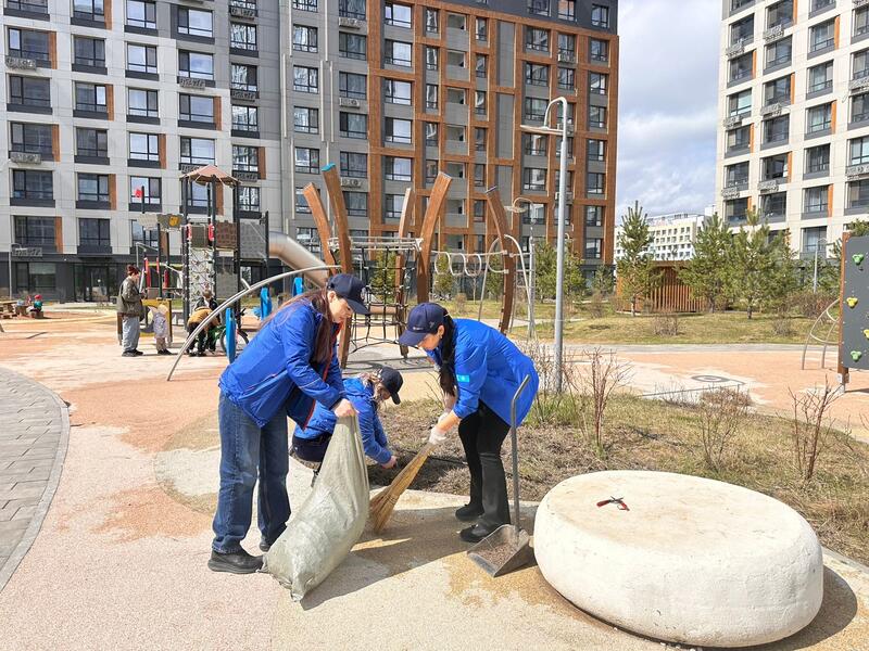 BI Group присоединился к акции «Таза Қазақстан»: сотрудники компании вышли на уборку Астаны
