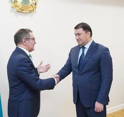 АКИМ ТУРКЕСТАНСКОЙ ОБЛАСТИ НУРАЛХАН КУШЕРОВ ВСТРЕТИЛСЯ С ПРЕДСТАВИТЕЛЯМИ ИСПАНСКОЙ КОМПАНИИ
