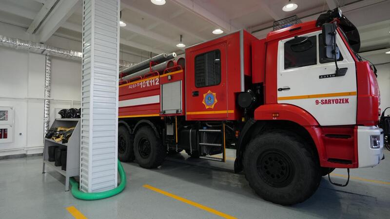 В селе Сарыозек начала работу обновленная пожарная часть