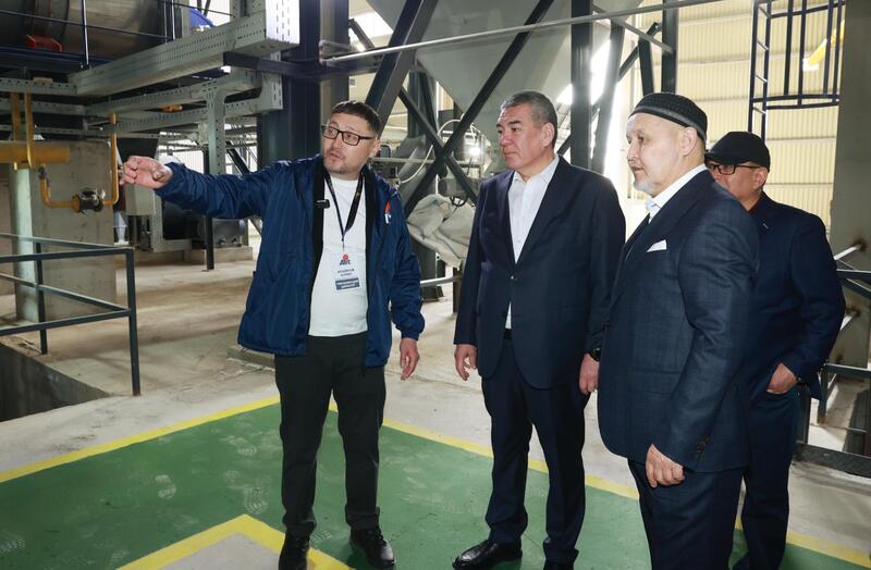 Производство мраморной муки и сухих строительных смесей запустили в Жамбылской области