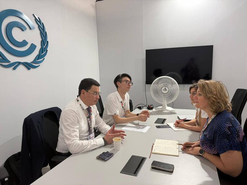 Состоялась двусторонняя встреча вице-министра Мансура Ошурбаева с Главой отдела мобилизации ресурсов и партнерства Исполнительного офиса РКИК ООН Марией Мисовиковой