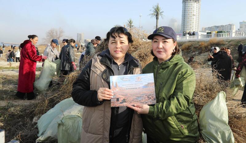 В Мангистауской области в рамках экологической акции «Тазару күні» прошёл масштабный субботник