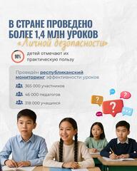 В стране проведено более 1,4 млн уроков «Личной безопасности» – 90% детей отмечают их практическую пользу