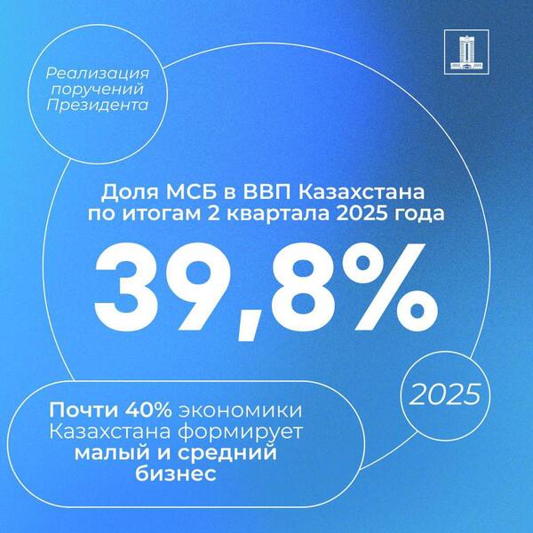 Исполнение поручений Президента по поддержке МСБ: каждый пятый казахстанец работает в сфере бизнеса