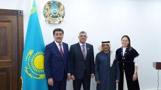 Встреча с Президентом Всемирной метеорологической организации, Главой Национальной метеорологической службы Объединённых Арабских Эмиратов и Чрезвычайным и Полномочным Послом ОАЭ в Республике Казахстан