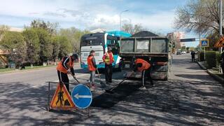 В Талдыкоргане начаты работы по текущему ремонту автомобильных дорог