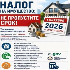 Налог на имущество: успейте оплатить вовремя!
