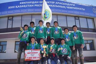 Команда «Әулие ата» из Жамбылской области стала 14-кратным чемпионом Казахстана по кокпару