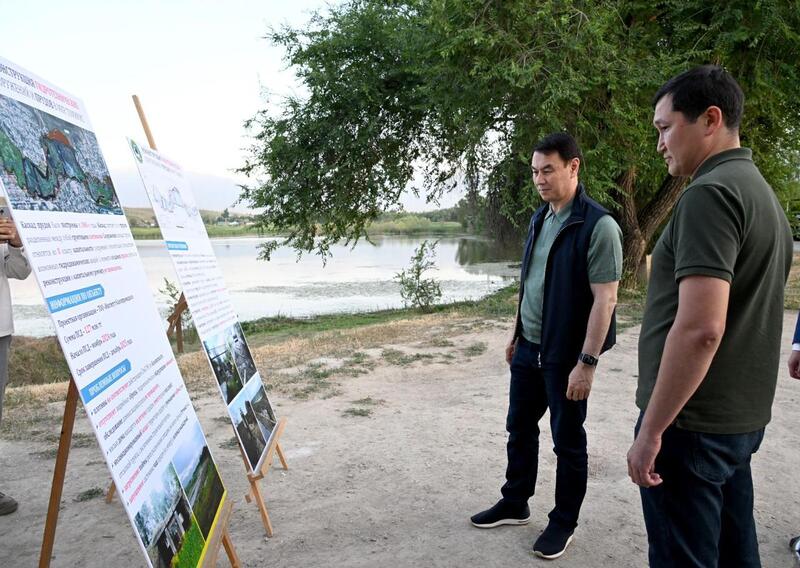 Дархан Сатыбалды ознакомился с проектом реконструкции прудов в мкр. Томирис