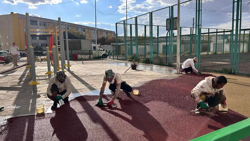 АКИМ ОБЛАСТИ ПРОВЕРИЛ СОСТОЯНИЕ ДЕТСКИХ ИГРОВЫХ ПЛОЩАДОК В ГОРОДЕ ЖЕЗКАЗГАН