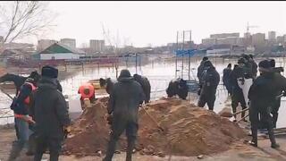 В городе Кокшетау продолжаютя противопаводковые мероприятия